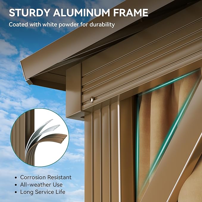 YITAHOME 10x12ft Hardtop Gazebo - Image 5