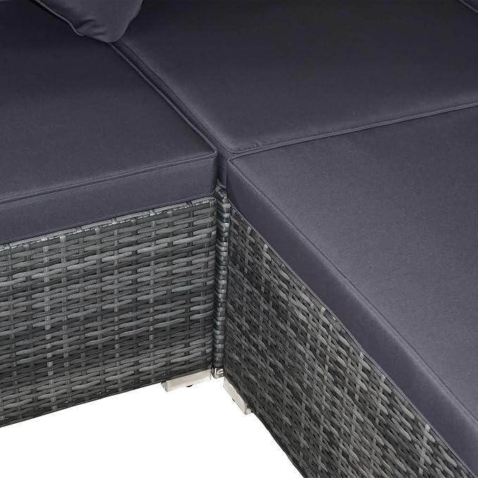 Outsunny 7-Piece Patio Furniture Sets Outdoor Wicker Conversation Sets All - Image 9