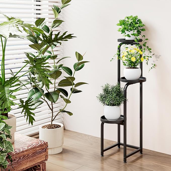 Plant Stand Indoor Outdoor 3 Tier Metal Plant Shelf - Image 5