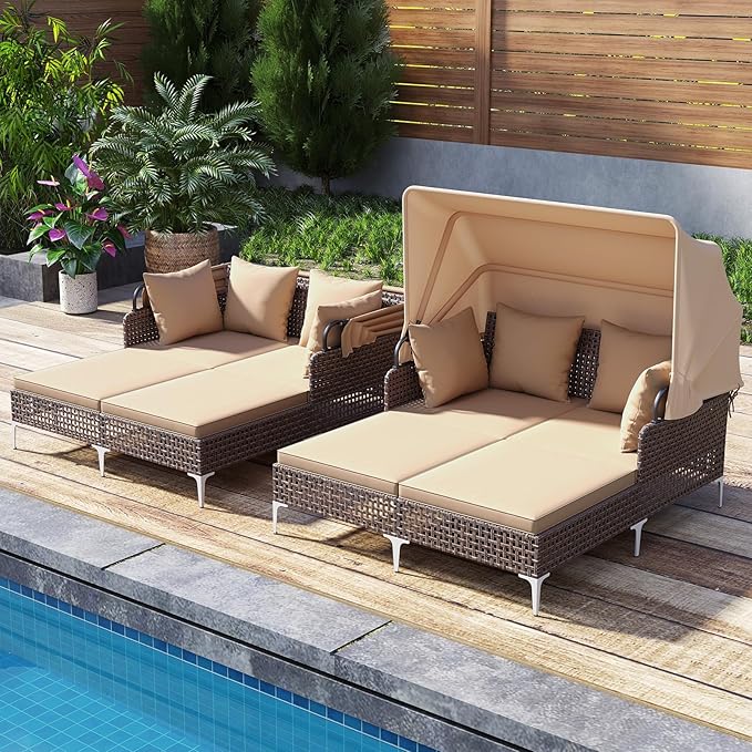 Tangkula Outdoor Rattan Daybed - Image 4