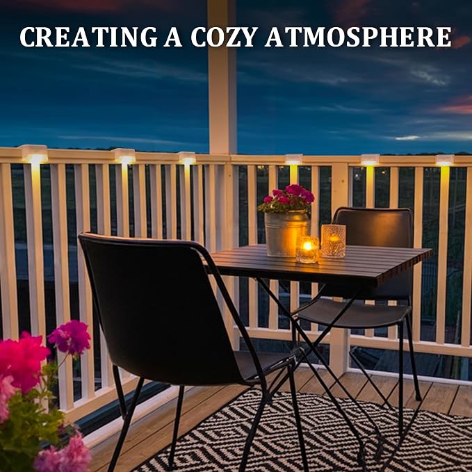 Solar Deck Lights Outdoor Waterproof, Solar Powered Fence Lights - Image 3