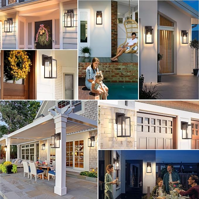 MAXvolador Outdoor Wall Lantern, Exterior Waterproof Wall Sconce Light Fixture - Image 7