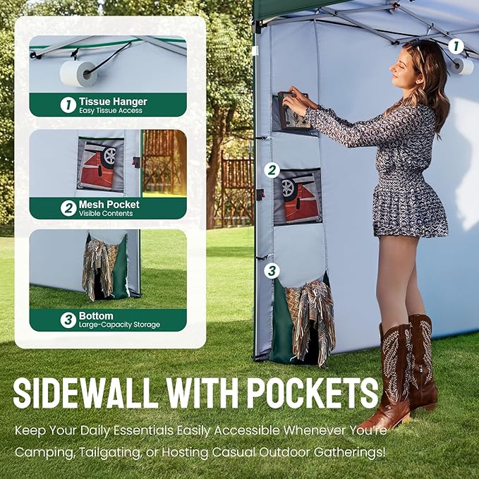 CROWN SHADES Canopy Tent 10x10 Pop Up Canopy Outdoor Shade - Image 4