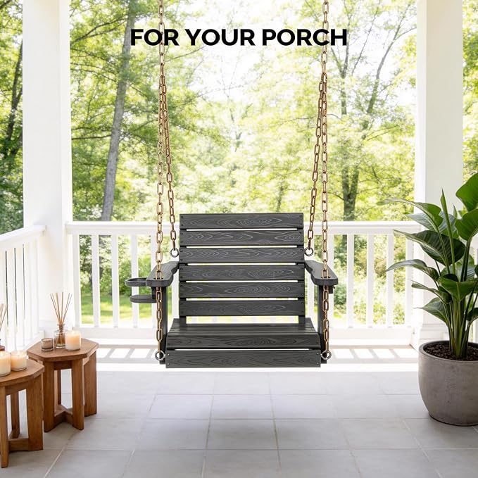 VINGLI Heavy Duty 880 LBS HDPE Porch Swing Outdoor - Image 2