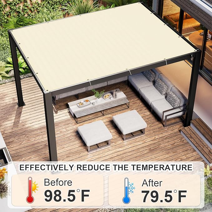 Cool Area Sun Shade Cloth with Grommets 6×7 FT Shade Panel Shade Tarp Screen - Image 3