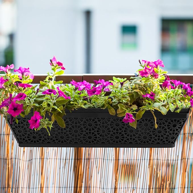 Adnee 4 Pcs 30 Inch Fabric Plant Window Box Liners-Rectangular Non-Woven - Image 5
