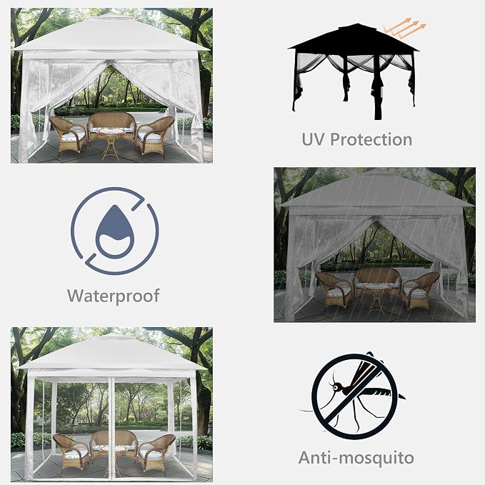 GDY 11x11 Pop Up Canopy Tent, Outdoor Canopy - Image 4