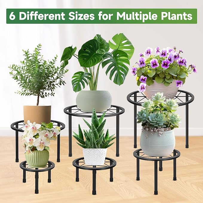 6 Pack Metal Plant Stands, Heavy Duty Plant Stand - Image 5