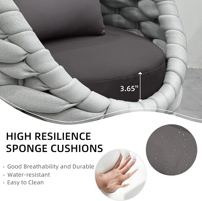TWT Aluminium Patio Sofa Chair - Image 3