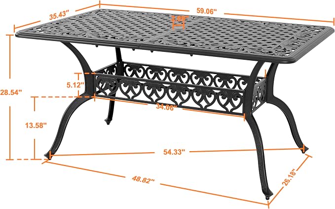NUU GARDEN 60" Outdoor Dining Table - Image 2
