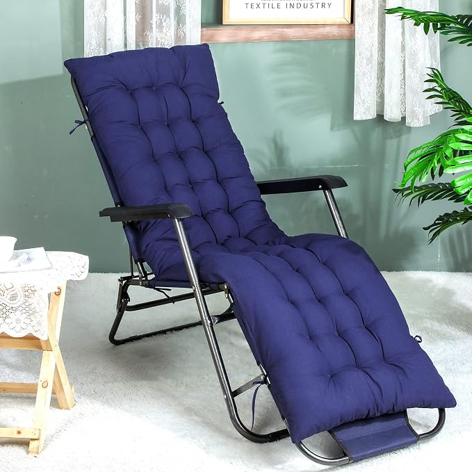 67 x 19 Inch Chaise Lounge Cushions Soft Lounge Chair Cushion Gravity Chair - Image 8