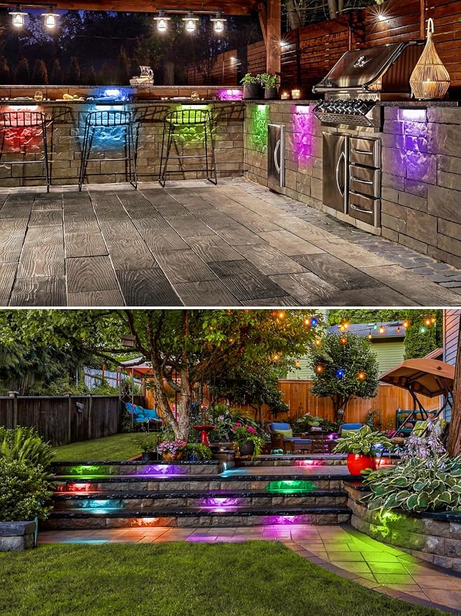 5W RGB Retaining Wall Lights 7 inch LED Hardscape Lighting Color Changing Low - Image 5