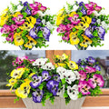 Pansies Artificial Flowers for Outdoors UV Resistant 12 Bundles Silk Pansy by Guagb