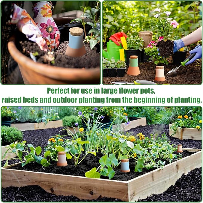 4PCS Terracotta Watering Spikes, Ollas Self Watering Globes, Slow Release Self - Image 7