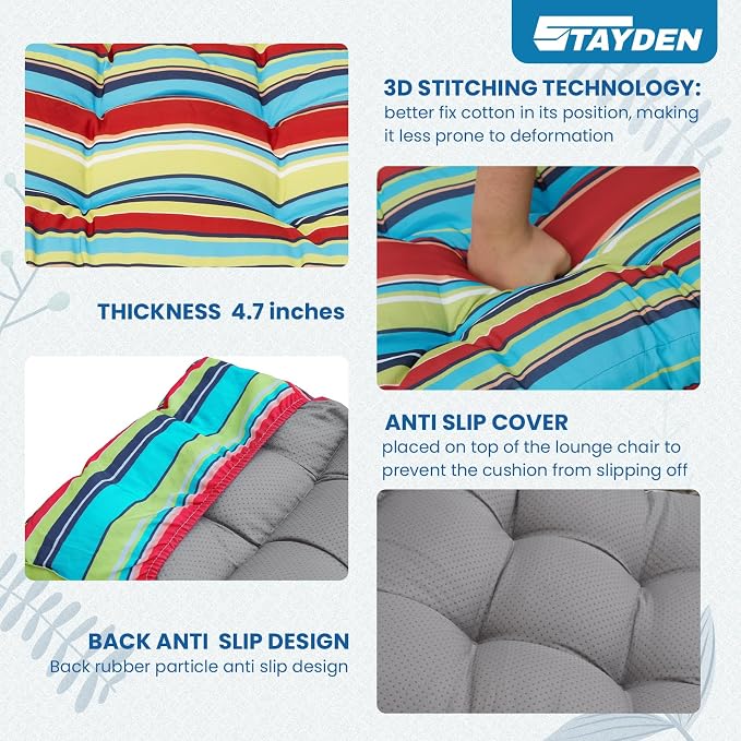 Outdoor Lounge Chair Cushions, Chaise Lounge Chair Cushions Replacement - Image 6