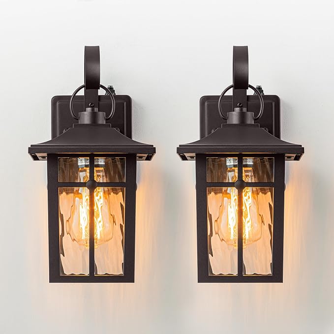 2 Pack Dusk to Dawn Outdoor Lighting, Oil Rubbed Bronze Exterior Light Fixtures - Image 9