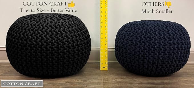 COTTON CRAFT Round Dori Pouf - Image 5