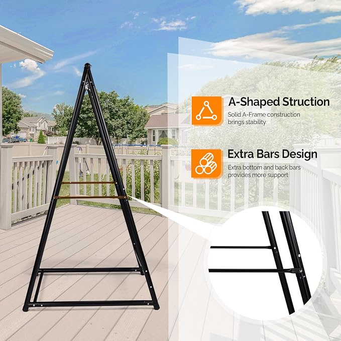 ONCLOUD Hammock Chair Stand, Heavy Duty Steel Stand - Image 4