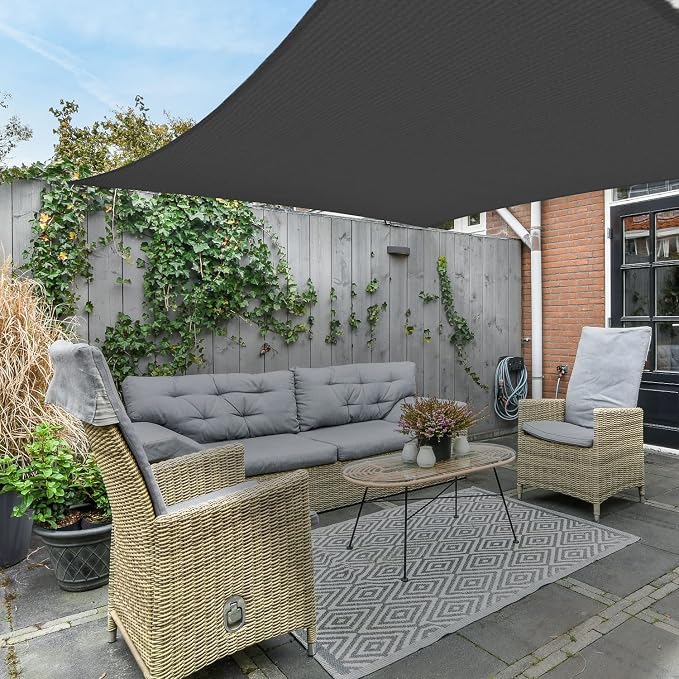 AsterOutdoor Sun Shade Sail Rectangle 16' x 20' UV Block Canopy - Image 8