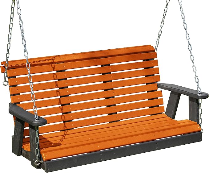 Poly Lumber Wood 4FT Porch Swing Amish Craftsmandship Made in USA HDPE by Unknown