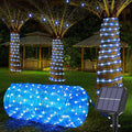 Solar Rope Lights, 66ft 200LED Solar String Lights, 8 Modes Waterproof Solar by Jnaurb