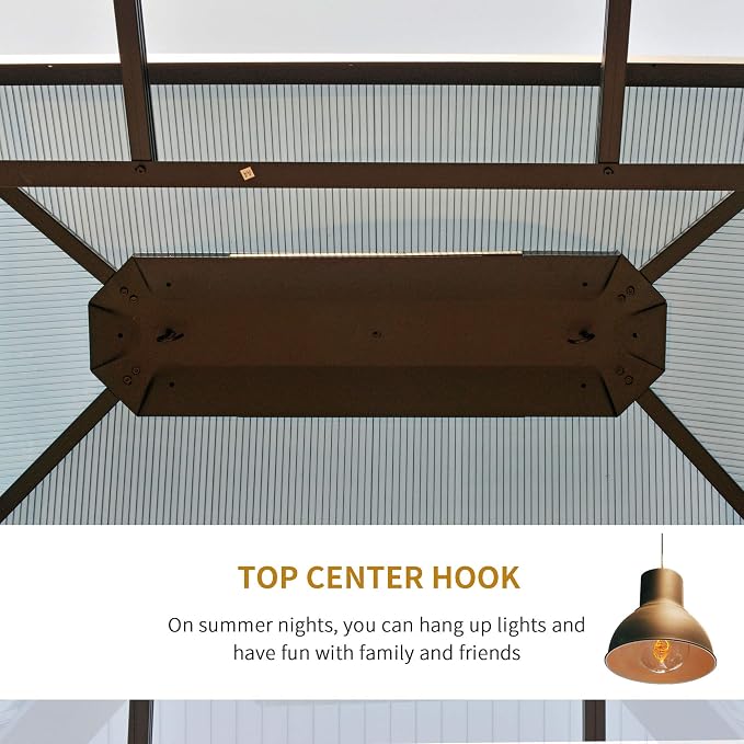 Outsunny 10' x 12' Hardtop Gazebo Canopy - Image 5