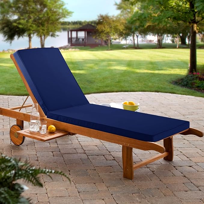Chaise Lounge Cushion for Outdoor Furniture, Waterproof Fade and Tear Resistant - Image 9