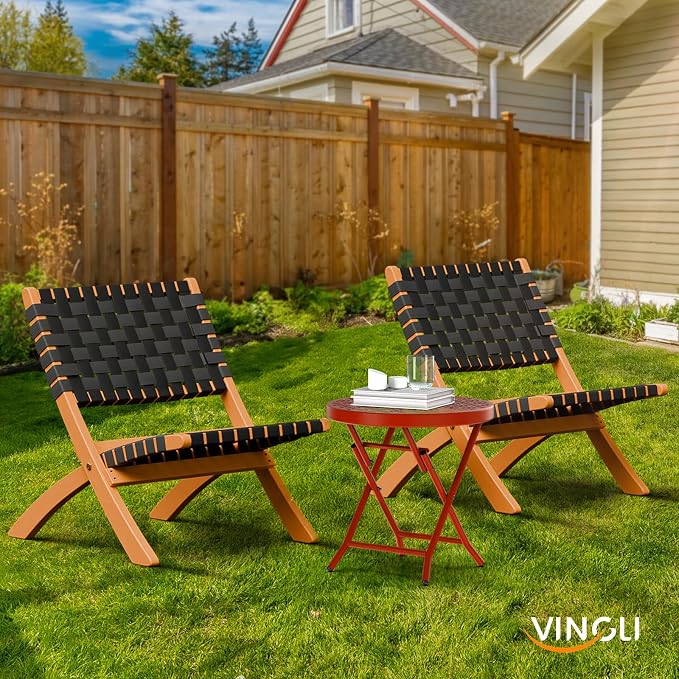 VINGLI Patio Folding Side Table, Small Outdoor Table - Image 8