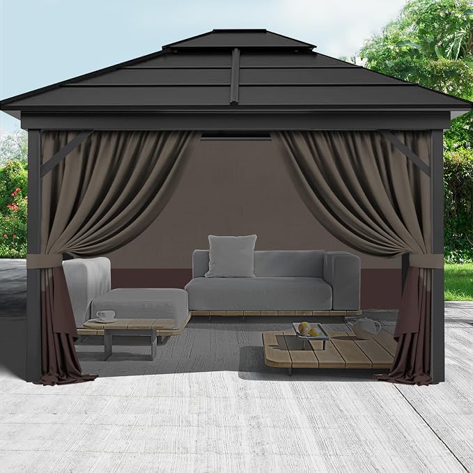 Gazebo Privacy Curtains 10' x 10' - Image 2