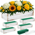 Dandat 5 Set Wood Boxes for Centerpieces 12x4 Inch Rectangle Wooden Planter Box by Dandat