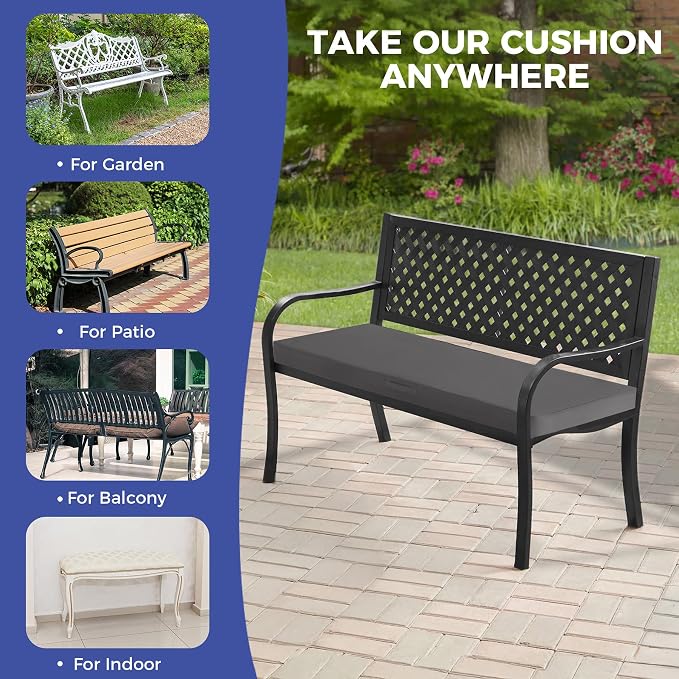 Outdoor Bench Cushions for Outdoor Furniture, Waterproof Bench Pillow, Fade - Image 8