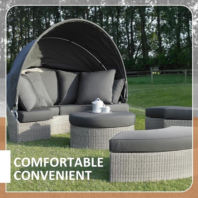 Patelai 66" Outdoor Daybed Cushion Cover Round Replacement - Image 5