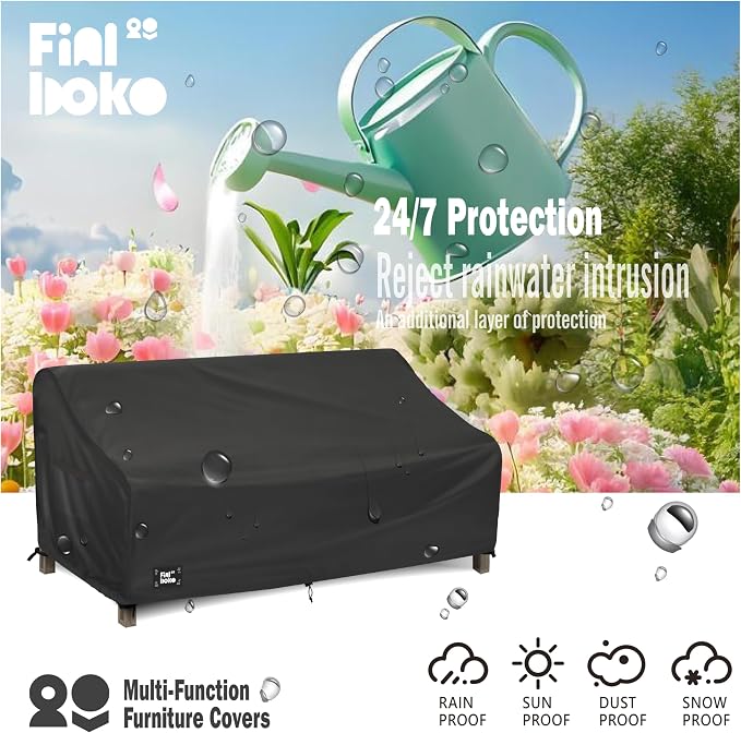2-Seater Outdoor Couch Cover, 100% Waterproof Heavy Duty Patio Sofa Covers - Image 4