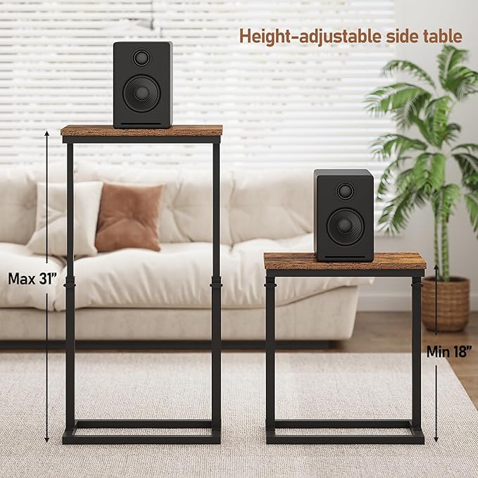 TUTOTAK End Table, Side Table, Tall Couch Table, Sofa Table, Living Room - Image 3