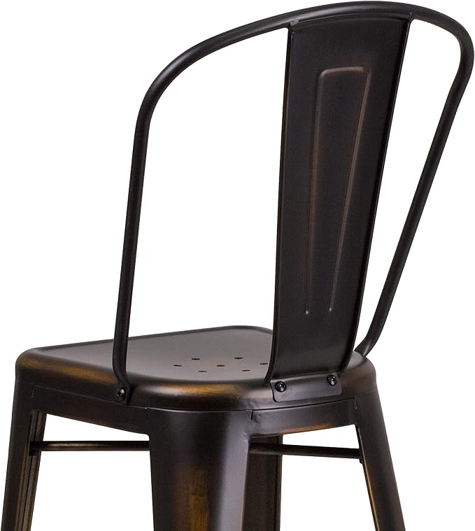 EMMA + OLIVER Commercial Grade 30" H Distressed Copper Metal Indoor-Outdoor - Image 8