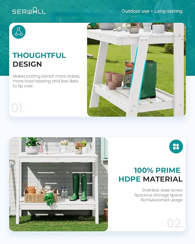 SERWALL Potting Bench Outdoor - Image 5