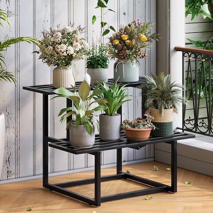 Metal Plant Stand, Foldable Heavy Duty Indoor, Window Iron Plant Shelf - Image 2