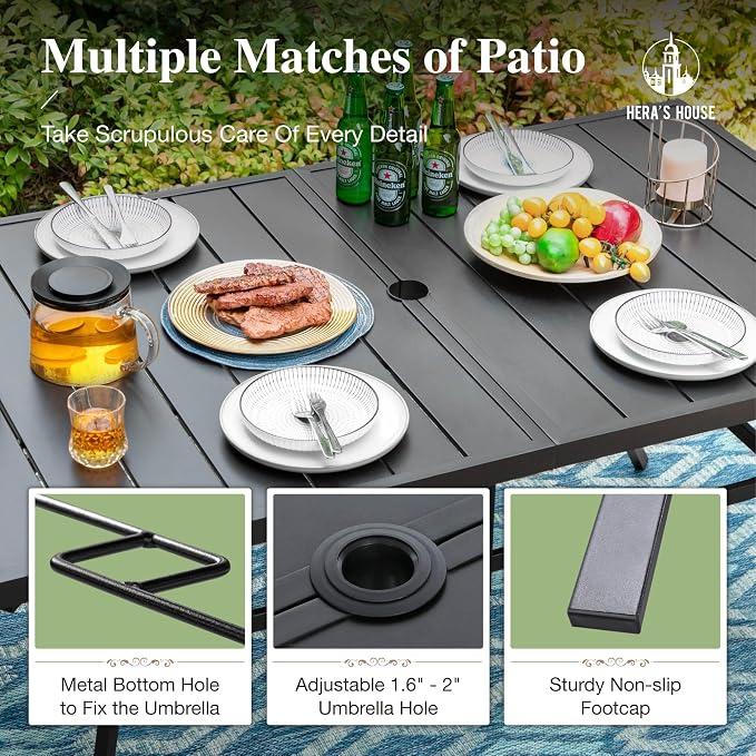 HERA'S HOUSE 7 Pieces Patio Dining Set - Image 5