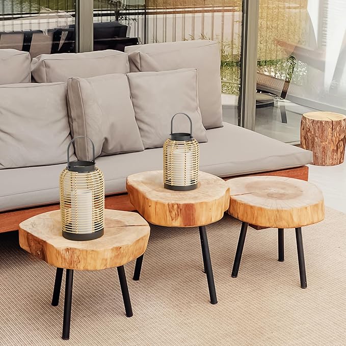 Natural Rattan Boho Lanterns - Image 6