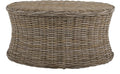 SAFAVIEH Home Collection Ruxton Natural Rattan Round Coffee Table Ottoman by SAFAVIEH