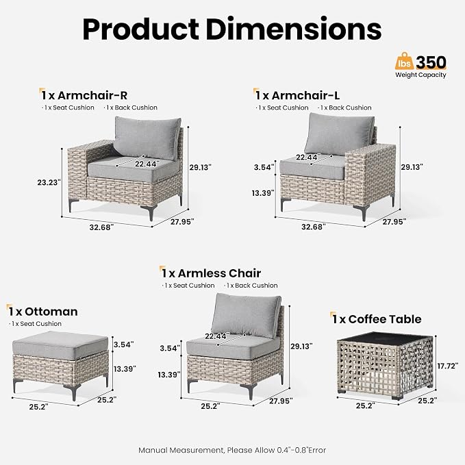 ovios 5-Piece Patio Furniture Set - Image 8