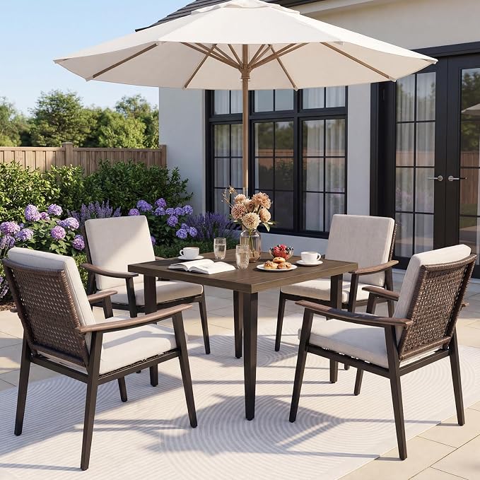 Natural Expressions Outdoor Dining Set, Patio Table and Chairs Set by NaturalExpressions