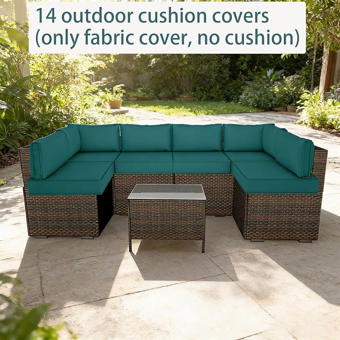 Outdoor Cushion Covers for Patio Furniture, Patio Cushion Covers Replacement - Image 6