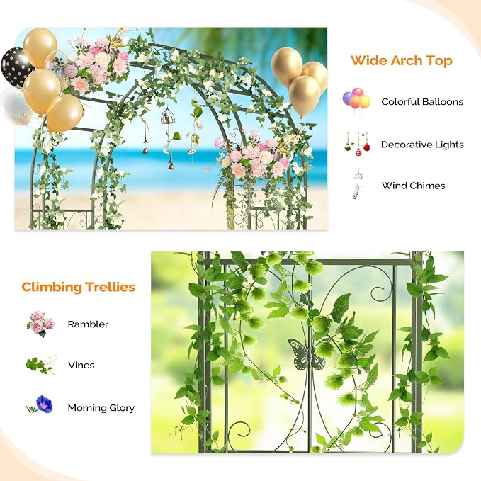 VINGLI Garden Arbor, Arch Archway - Image 4