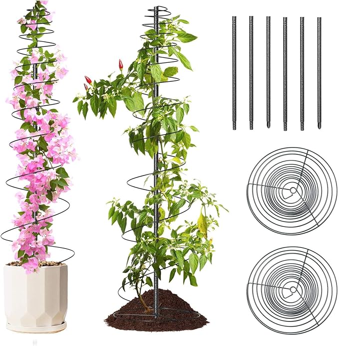 2 Pack Spiral Metal Garden Trellis by Unknown