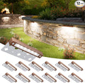 VOLISUN 12 Pack 7 Inch Retaining Wall Lights, Waterproof LED Hardscape Lighting by VOLISUN