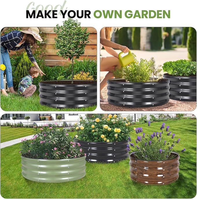 G GOOD GAIN Round Raised Garden Bed - Image 7