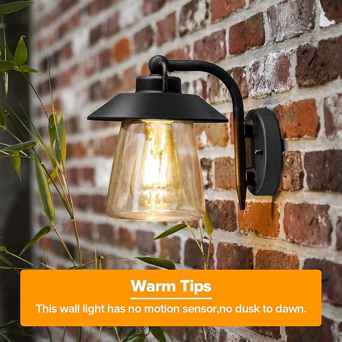 LUTEC Outdoor Indoor Wall Lantern, Farmhouse Barn Wall Sconce Lighting Fixture - Image 6