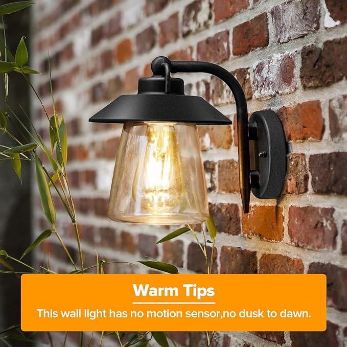 LUTEC 2 Pack Outdoor Indoor Exterior Light Fixture, Farmhouse Barn Wall Sconce - Image 5