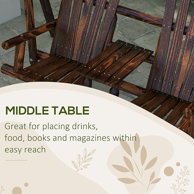 Outsunny Wooden Porch Swing - Image 4